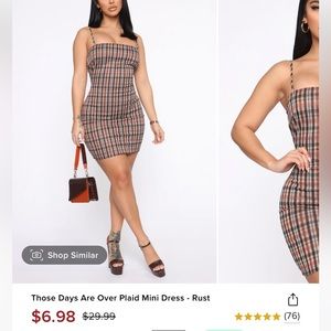Plaid fashion nova dress